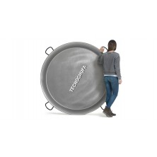 GIANT POLISHED STEEL PAELLA PAN